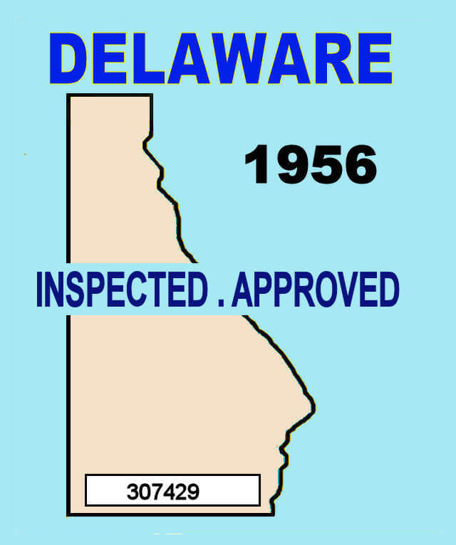 (image for) 1956 Delaware inspection sticker (Estimate)